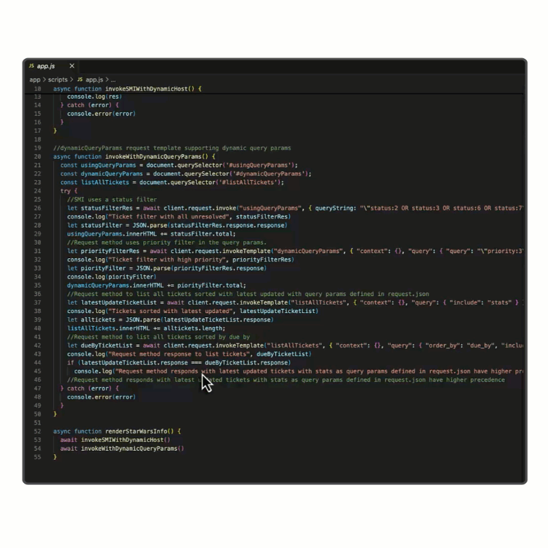 Code refinement actions
